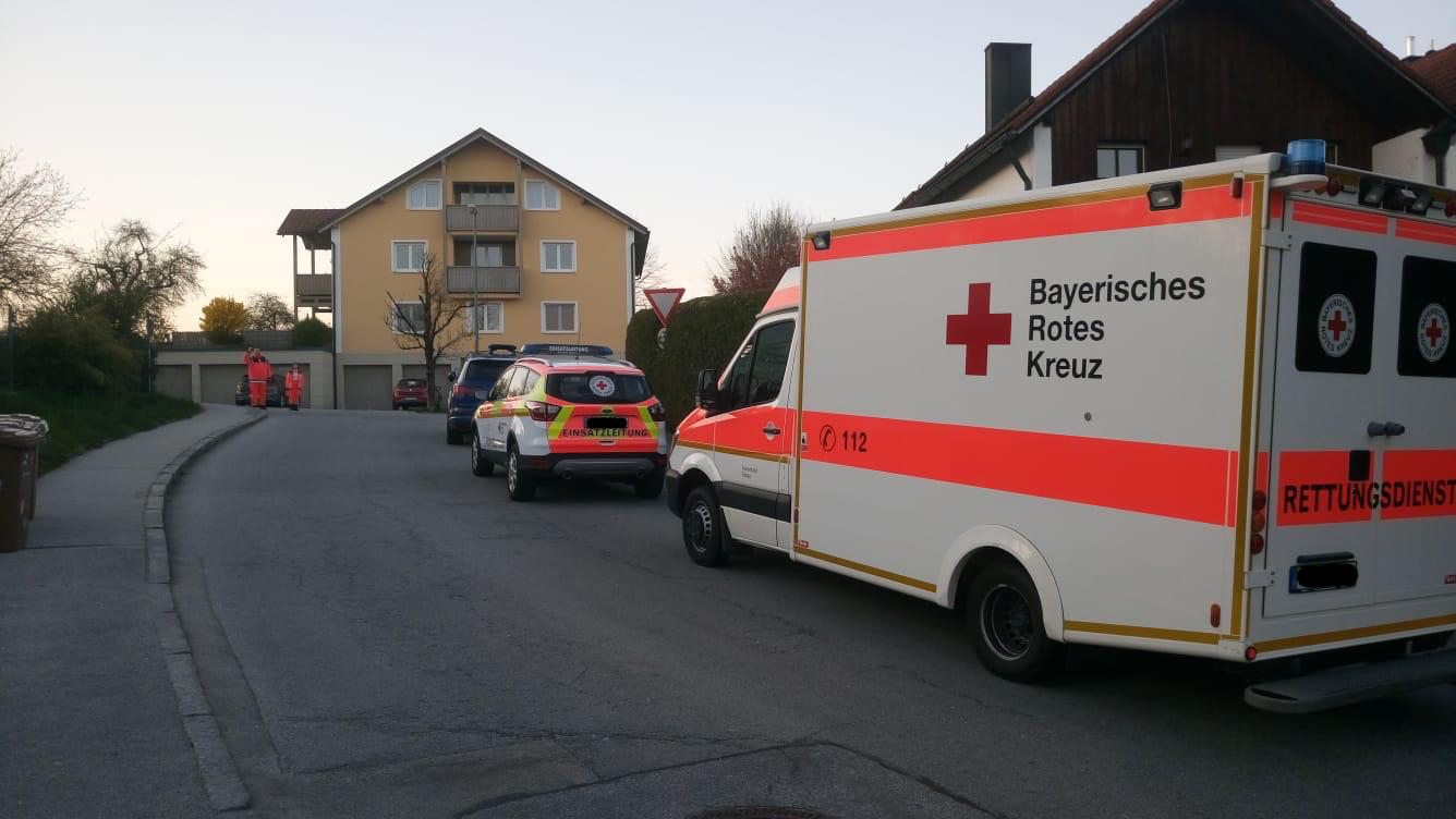 Einsatz am 17.04.2019 in Passau Rittsteig. Copyright BRK-Bereitschaft Bad Höhenstadt. 